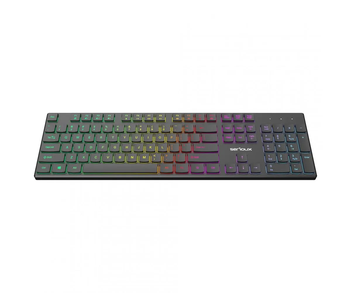 Tastierë me ndriçim RGB SERIOUX SRXK-SKB709RGB
