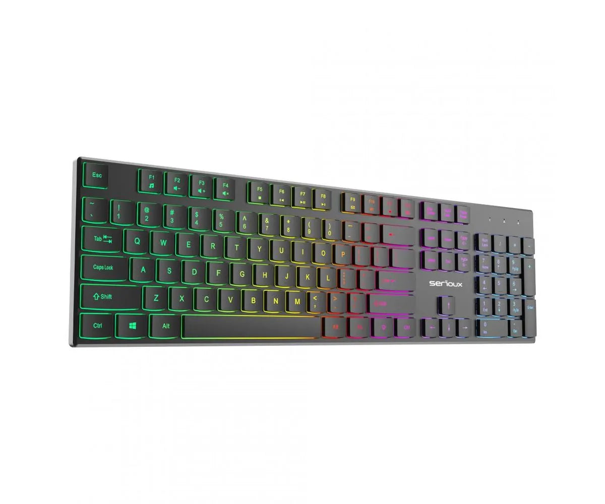 Tastierë me ndriçim RGB SERIOUX SRXK-SKB709RGB