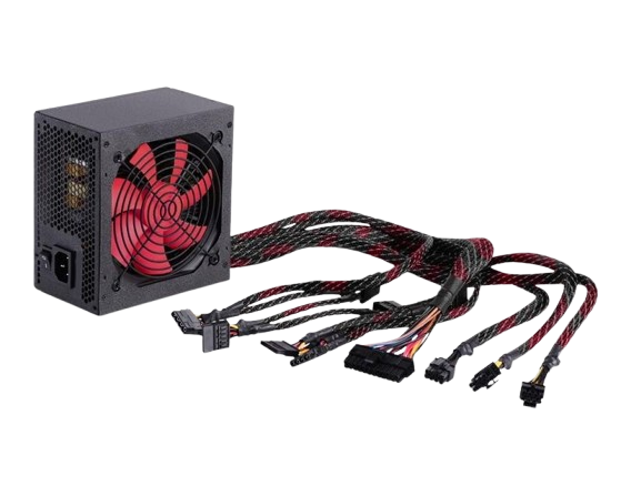 MISSION Q 500W power supply + power cable, total power 500W, black case