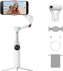 Insta360 Flow 2 Plus – AI Tracker Bundle ( Grey- White )