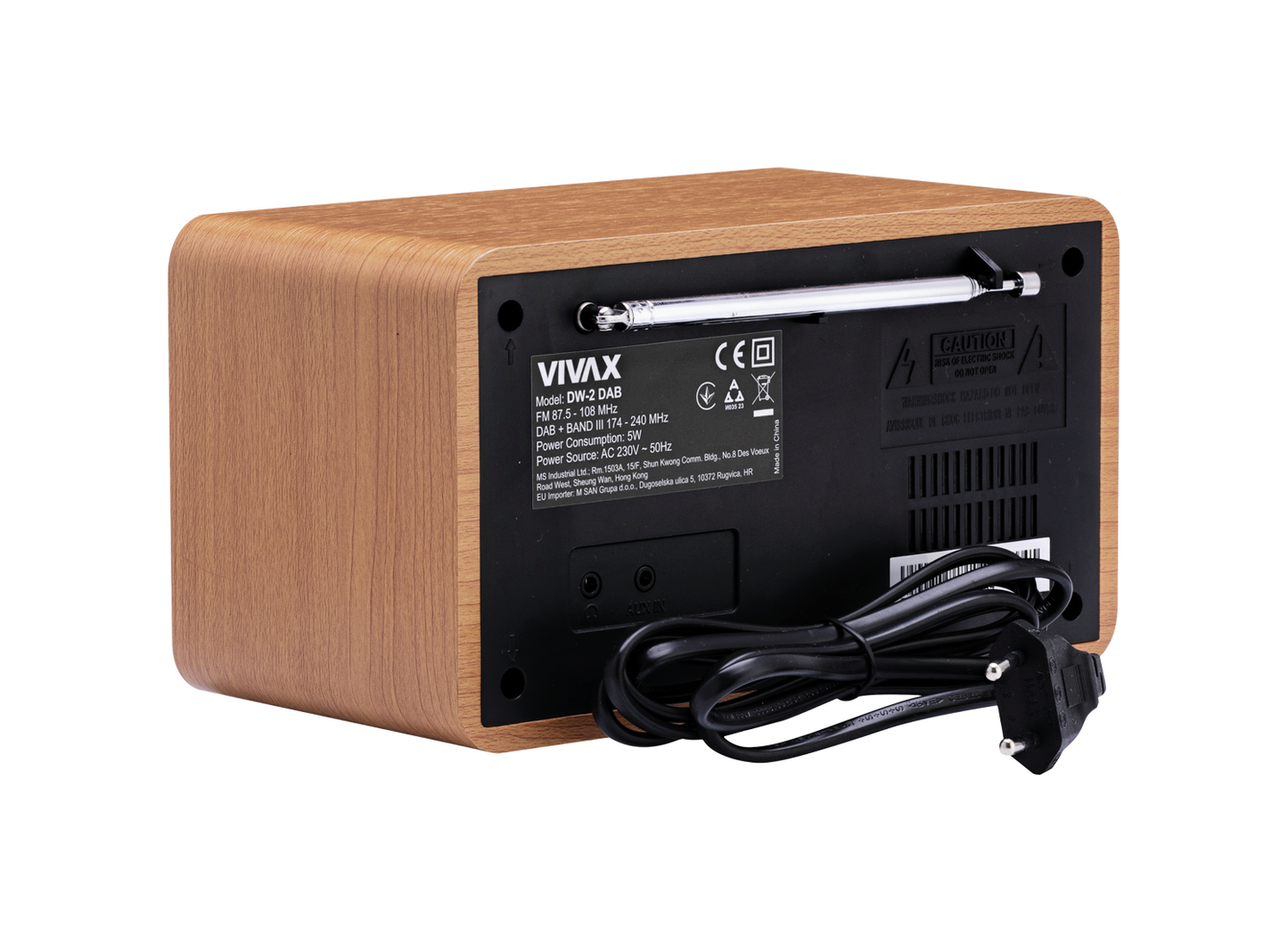 Radio VIVAX FM DAB DW-2 DAB Brown