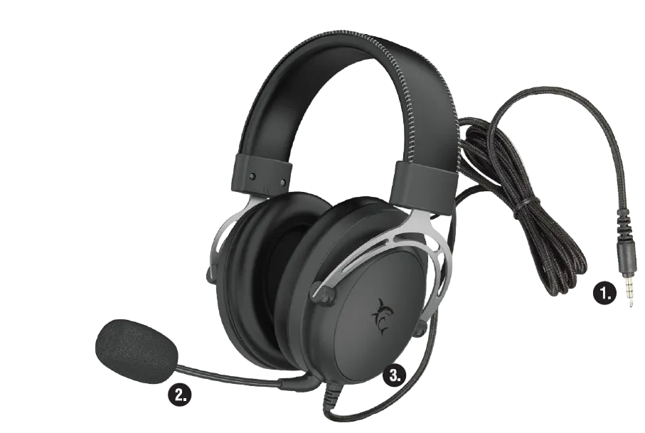 Kufje White Shark GH‑2341 Gorilla Gaming